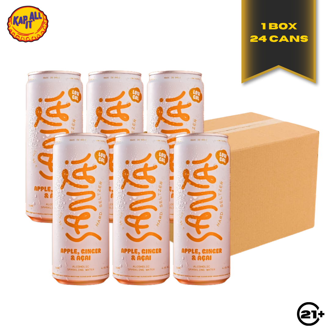 Bundles Santai Apple, Ginger & Acai Can 330ml - 24 Cans