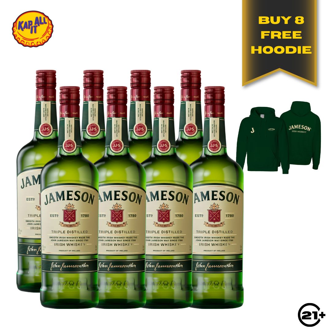 Bundles 8 Jameson Irish Whiskey 700ml Free Hoodie Jameson