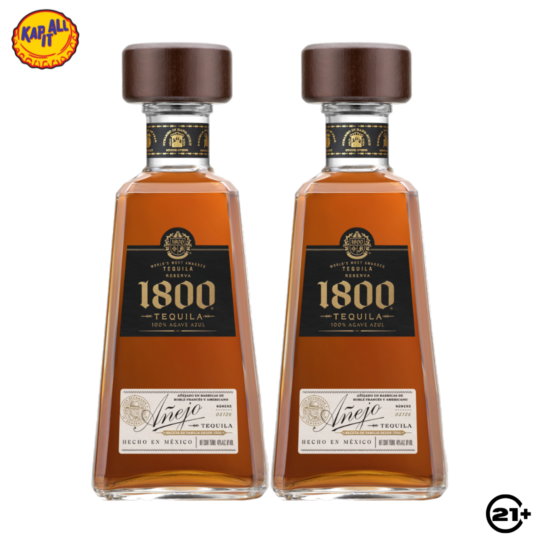 Twin 1800 Antigua Anejo 750ml - 2 Bottles