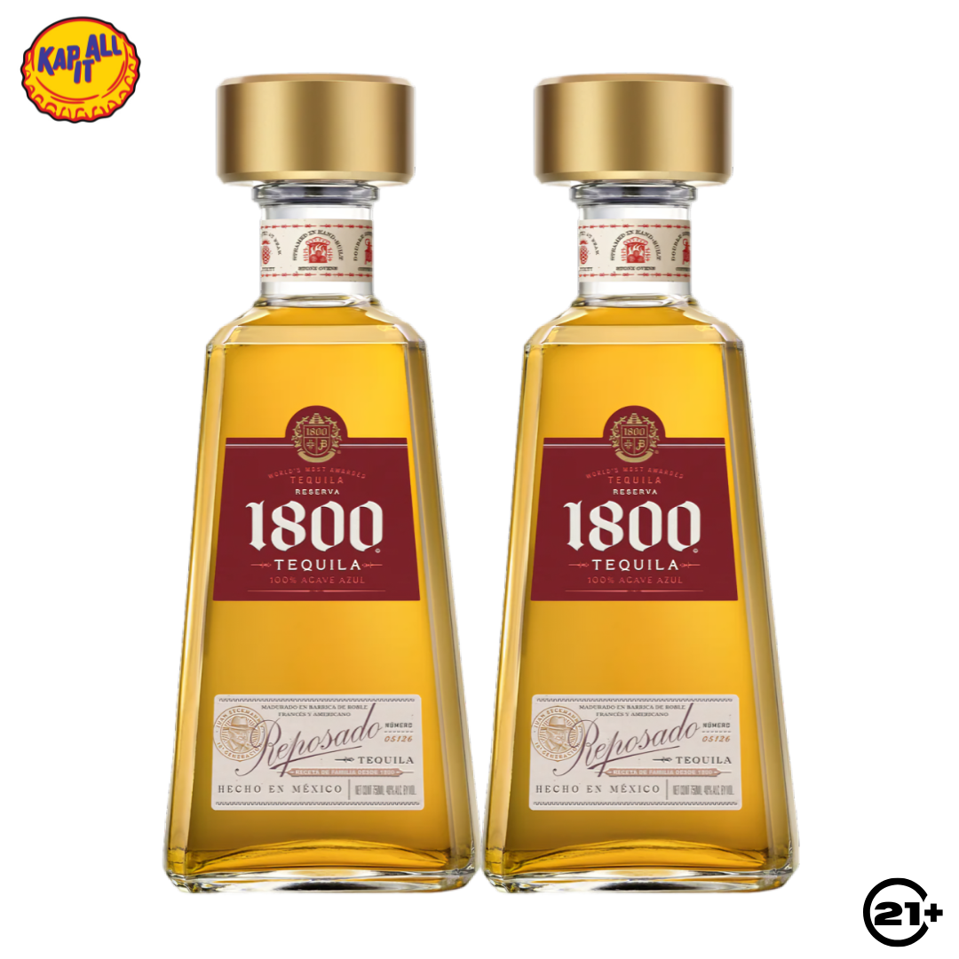 Twin 1800 Reposado 750ml - 2 Bottles