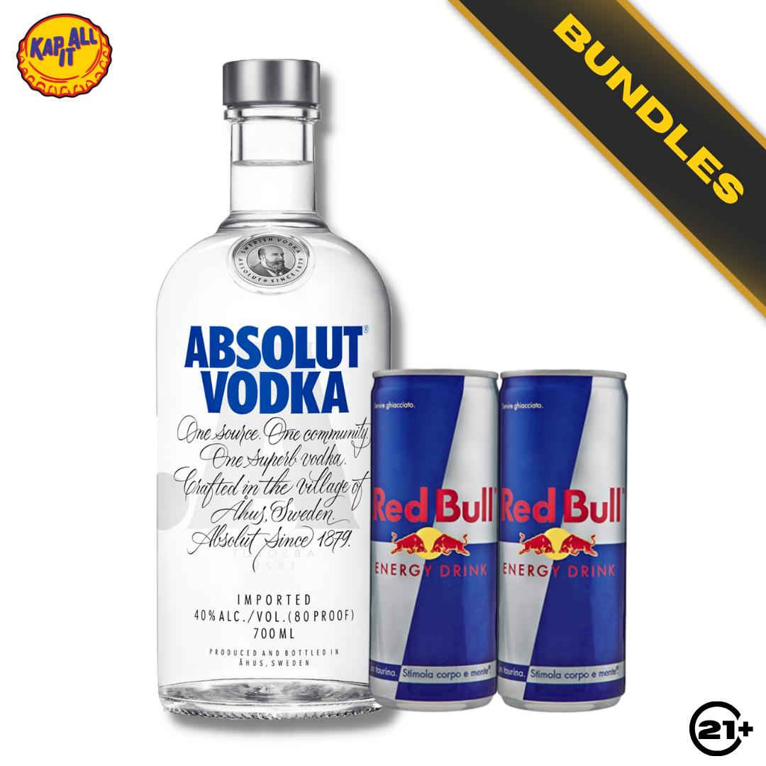 Bundles Absolut Vodka Original 750ml + Red Bull Energy Drink 250ml