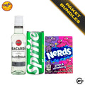 Paket Bundles - Bacardi Light Carta Blanca Superior White Rum 180ml + Sprite Lemon Lime Can 250ml + Nerds Grape & Strawberry Candy 46.7g