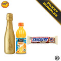 Paket Bundles - Bottega Il Gold Prosecco Doc Spumante Brut 200ml + Minute Maid Pulpy Orange Pet 300ml + Snickers Almond Caramel Nougat Milk Chocolate 49.9g