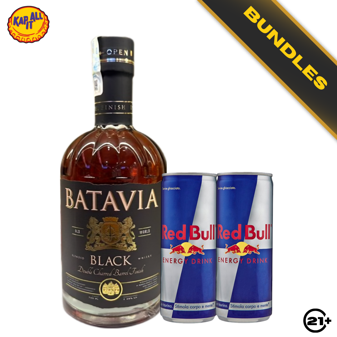Bundles Batavia Blended Black Whisky 700ml + Red Bull Energy Drink 250ml