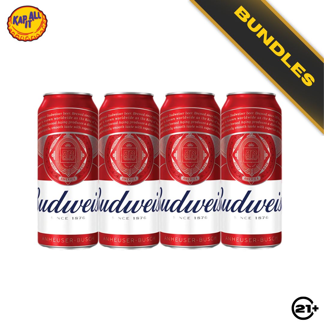 Bundles Beer Budweiser Can 500ml - 4 Cans