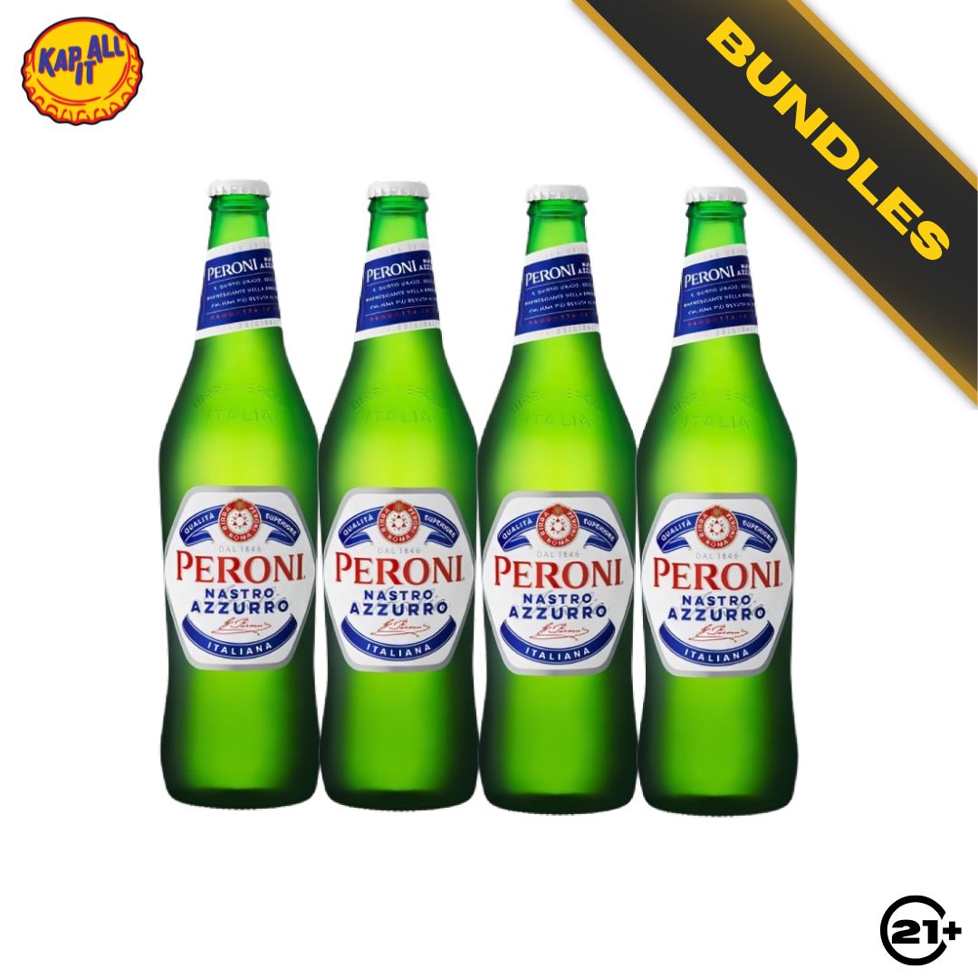 Bundles Beer Peroni Nastro Azzurro Bottle 330ml - 4 Bottles