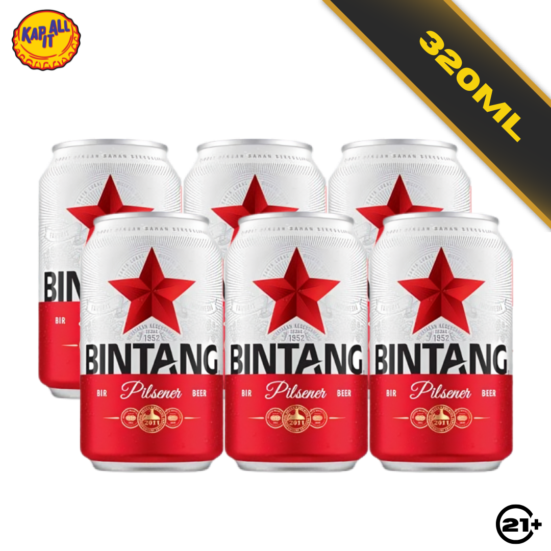 Paket Beer Bintang Pilsener Can 320ml - 6 Can