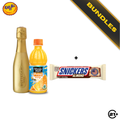 Bundles Bottega Il Gold Prosecco Doc Spumante Brut Wine 200ml + Minute Maid Pulpy Orange 300ml + Snickers Almond Caramel Nougat Milk Chocolate 49.9g