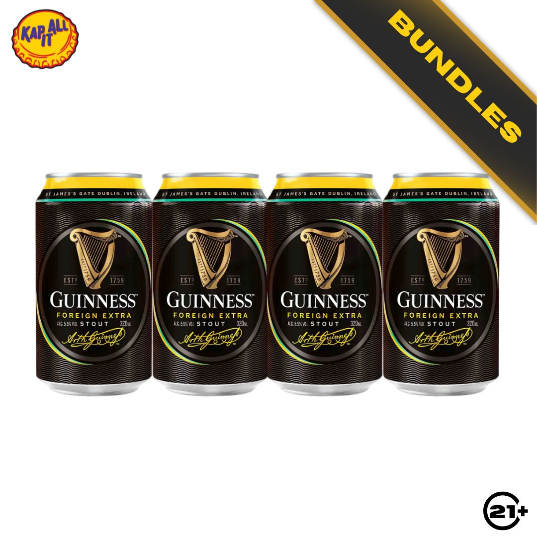 Bundles Guinness Foreign Extra Stout Beer Can 320ml - 4 Cans