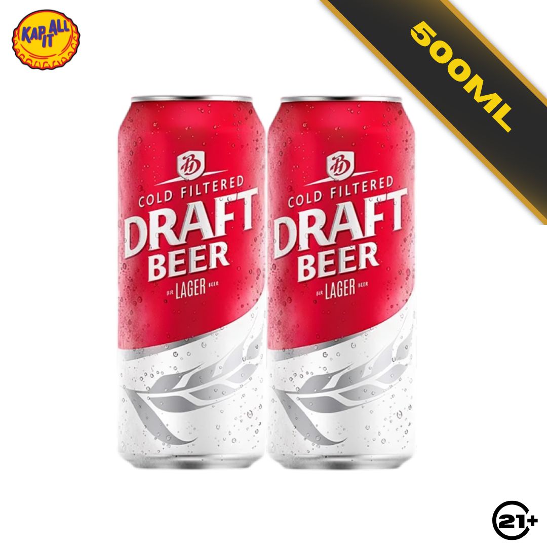 Twin Bali Hai Draft Lager Beer Can 500ml - 2 Cans