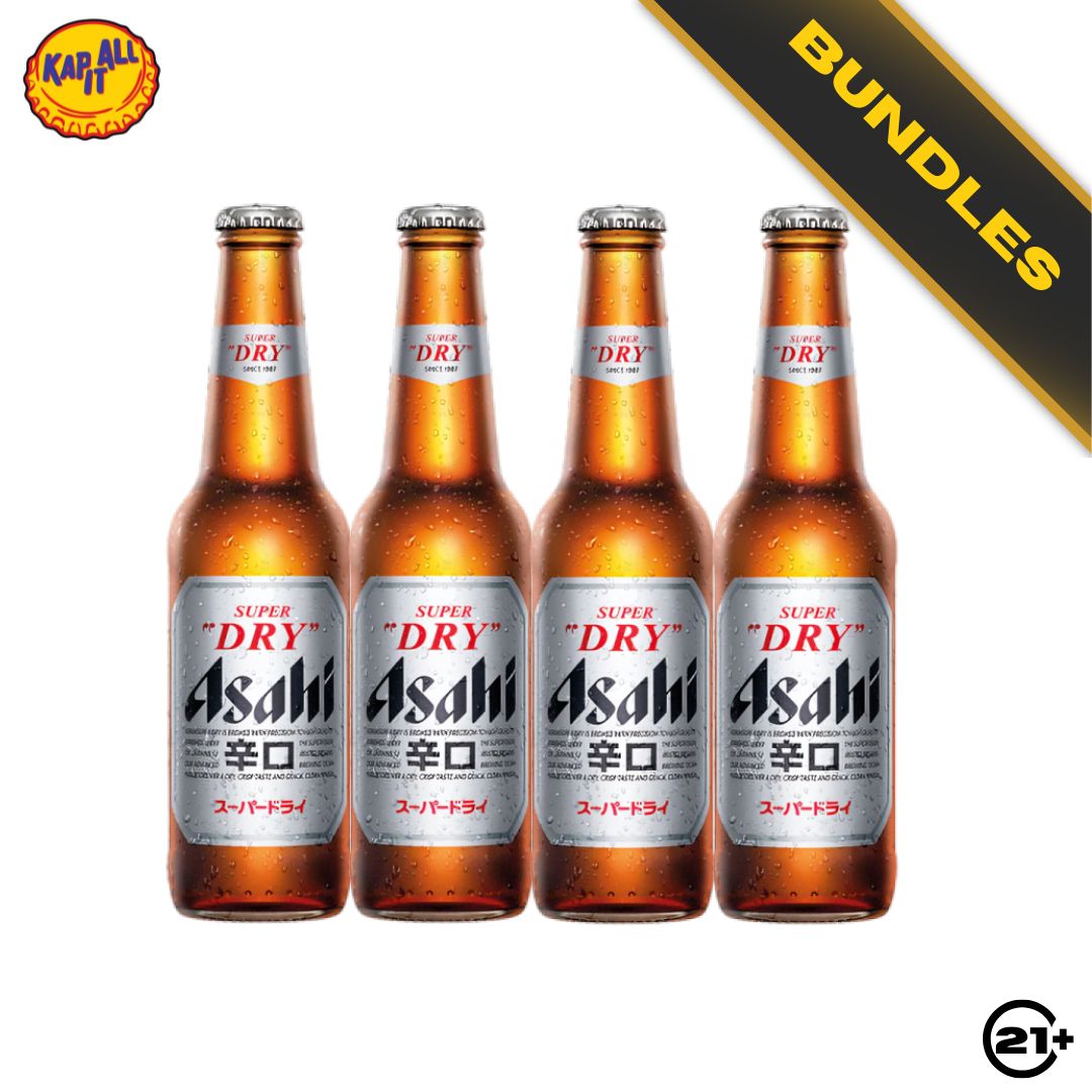 Bundles Asahi Beer Super Dry Pint 330ml - 4 Bottles