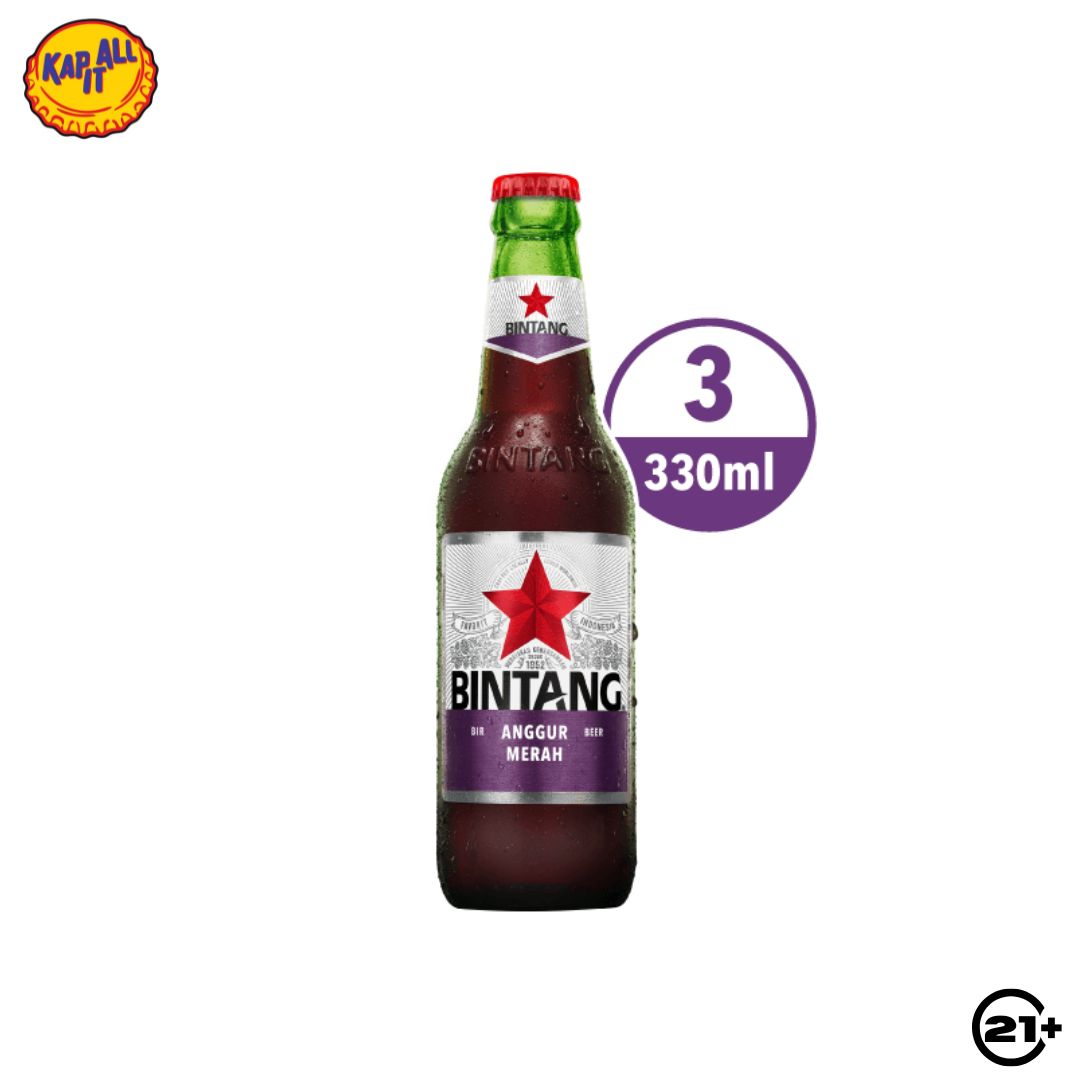 Bundles Bintang Anggur Merah Pint 330ml - 3 Bottles