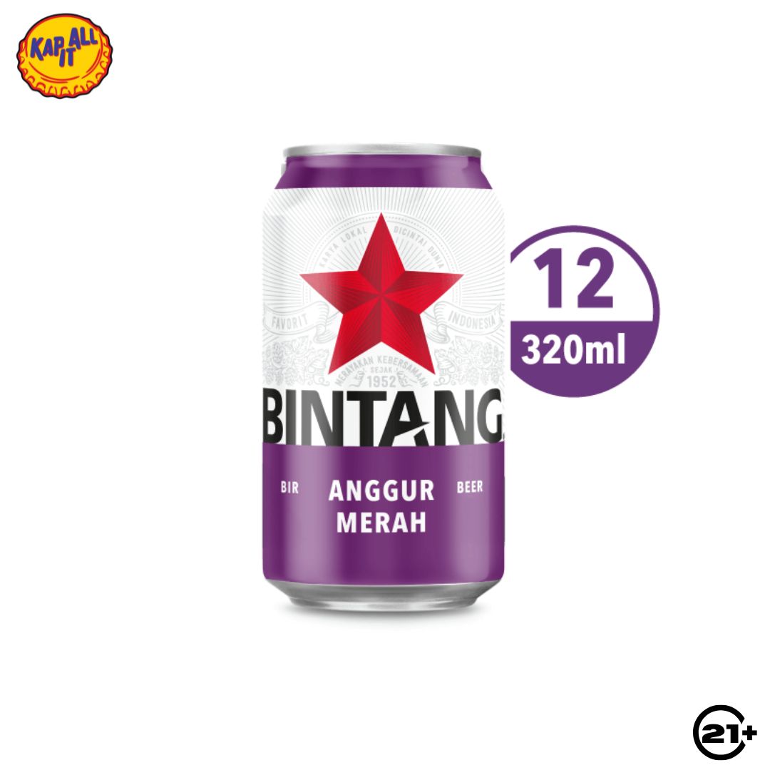 Bundles Bintang Anggur Merah Can 320ml - 12 Cans