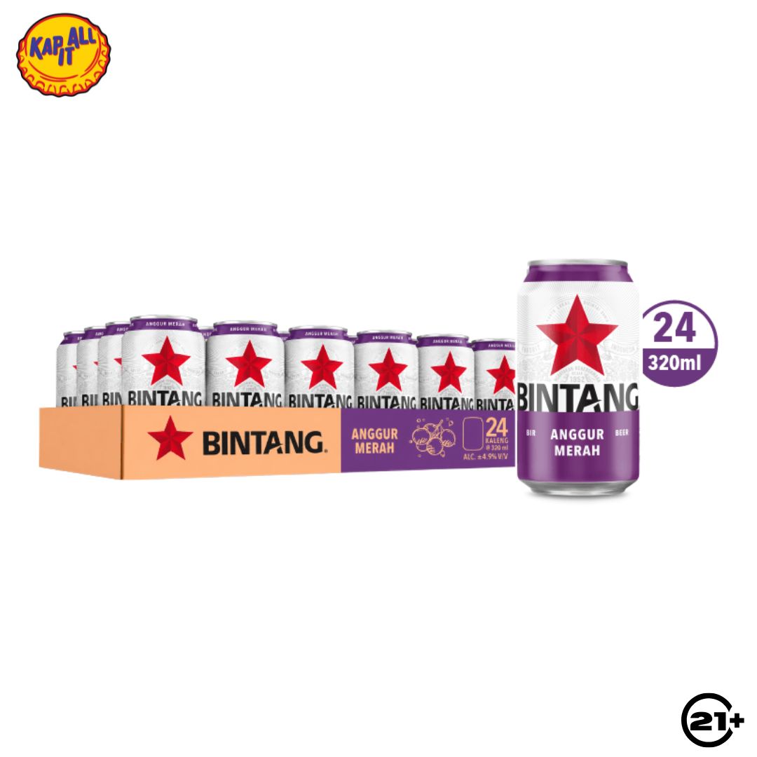 Bundles Bintang Anggur Merah Can 320ml - 24 Cans