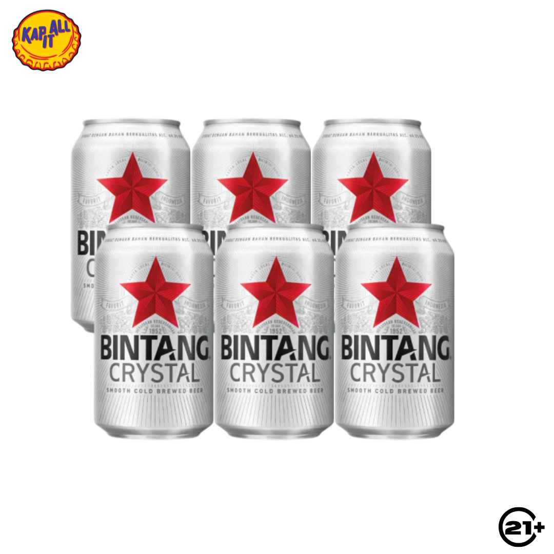 Bundles Bintang Crystal Beer Can 320ml - 6 Cans