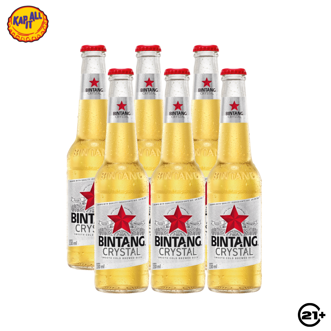 Bundles Beer Bintang Crystal Pint 330ml - 6 Bottles