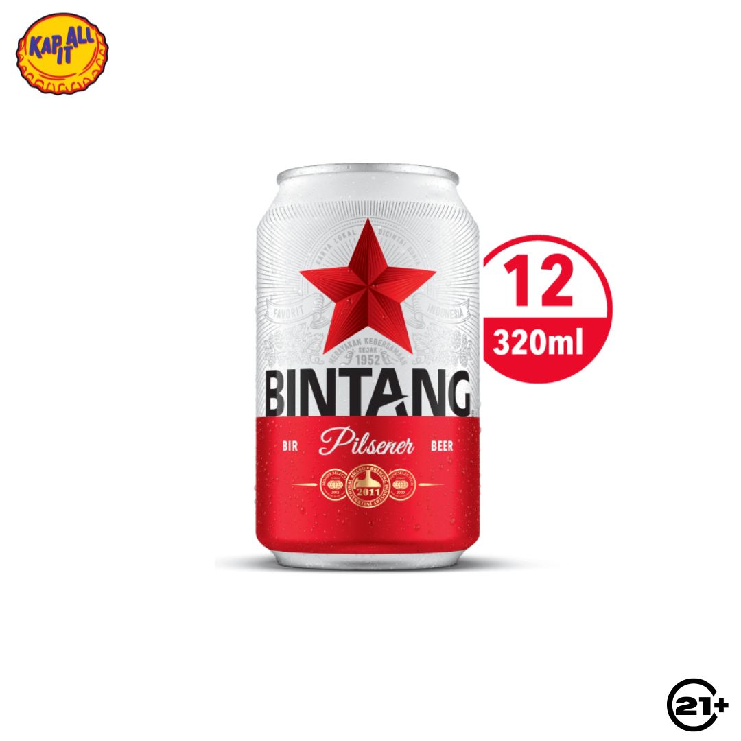 Paket Bintang Pilsener Beer Can 320ml - 12 Cans