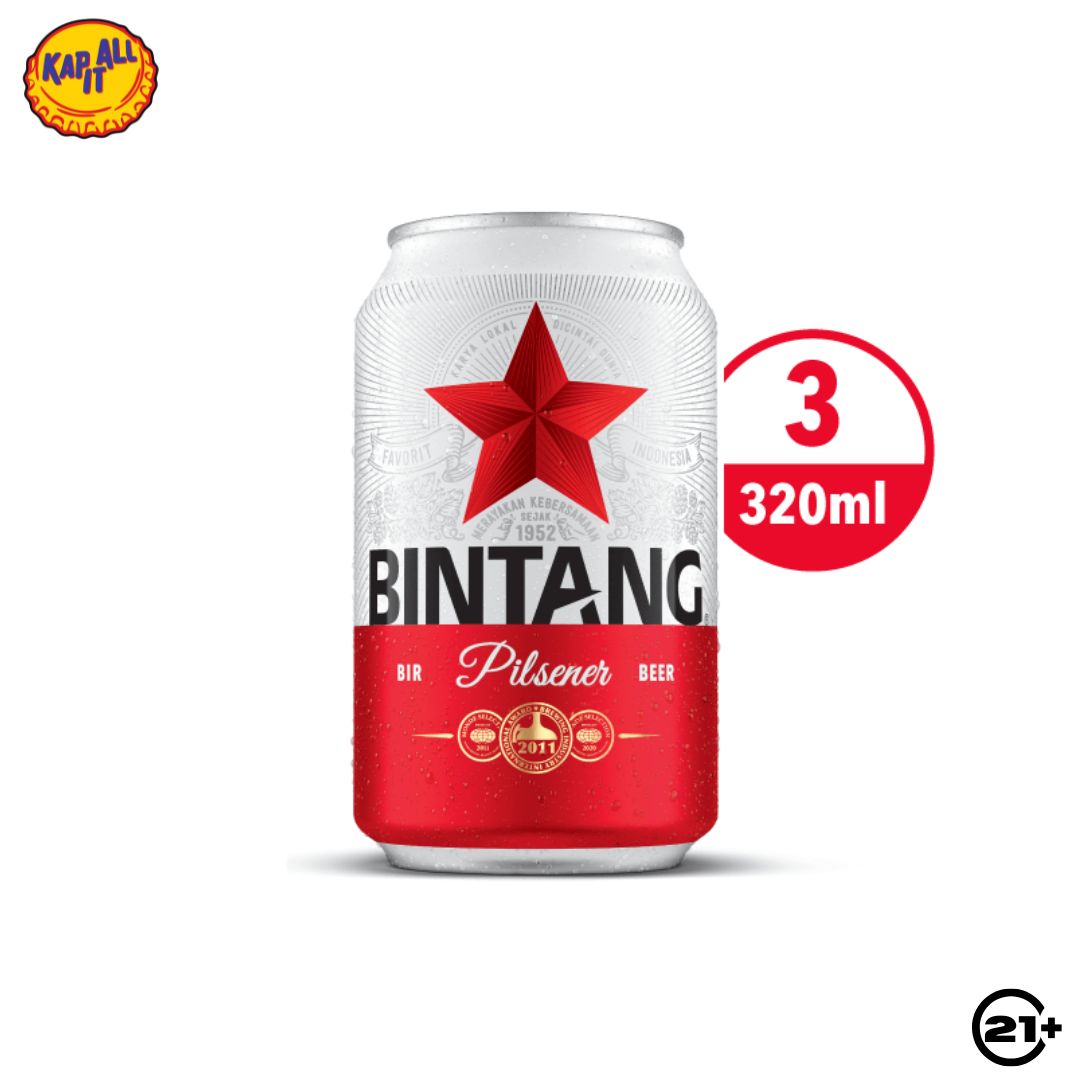 Paket Bintang Pilsener Beer Can 320ml - 3 Cans