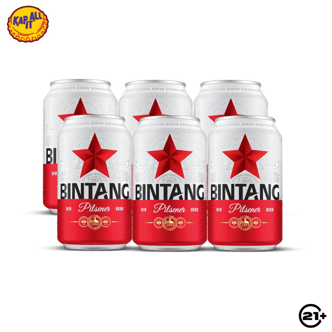 Bundles Bintang Pilsener Beer Can 320ml - 6 Cans