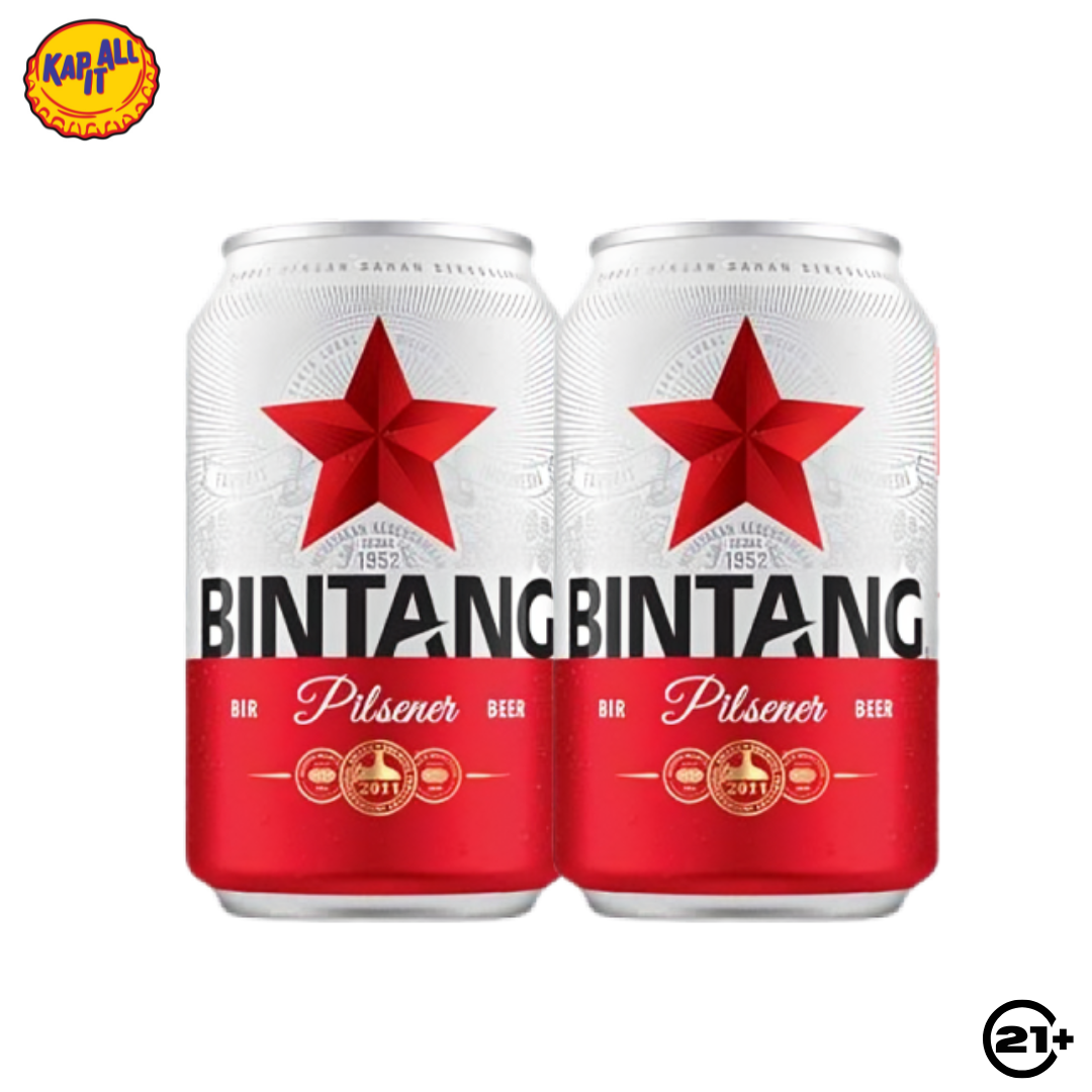 Twin Bintang Pilsener Beer Can 320ml - 2 Cans