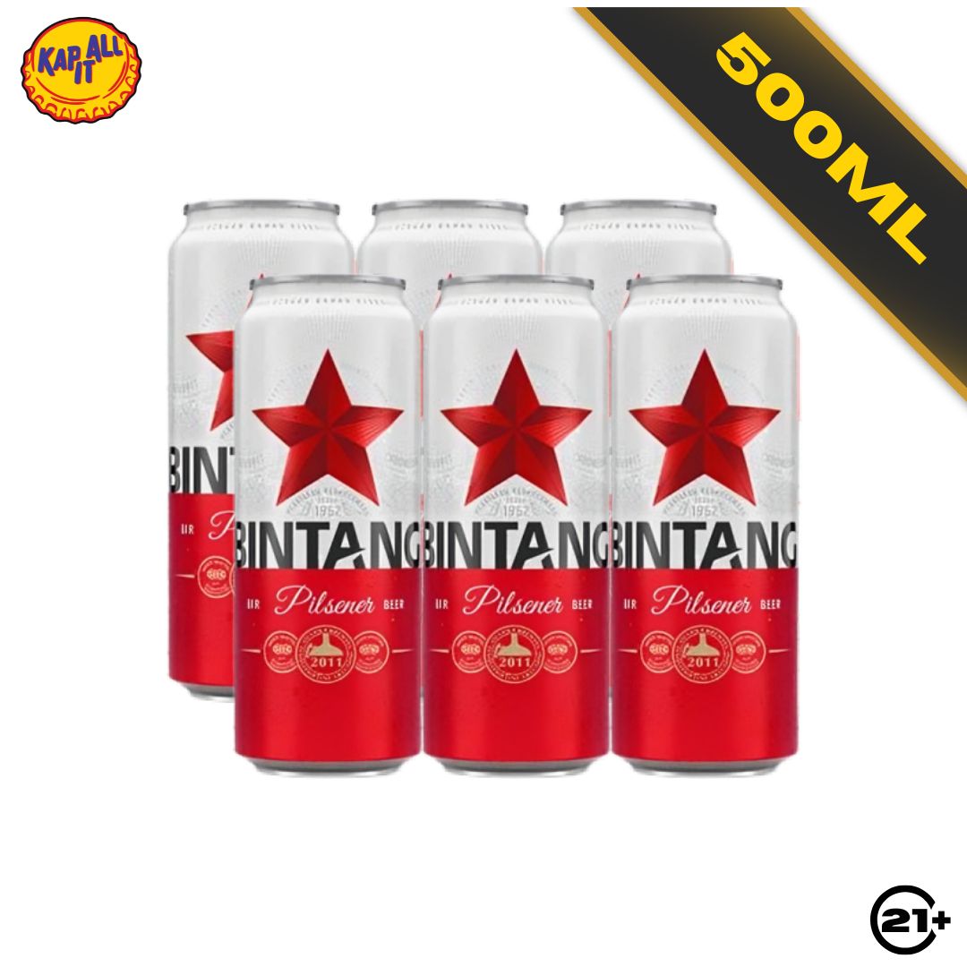 Bundles Bintang Pilsener Beer Can 490ml - 6 Cans