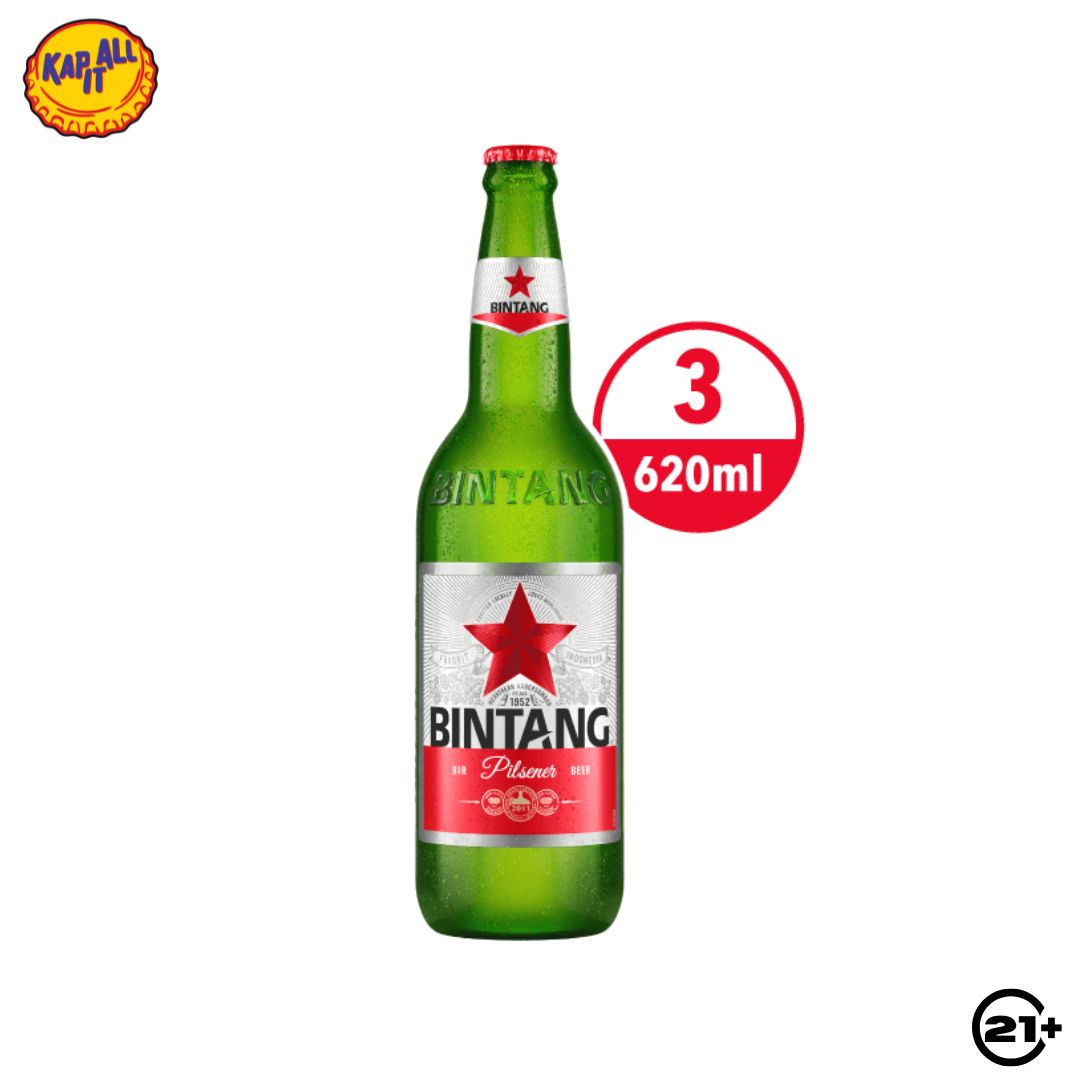 Bundles Bintang Pilsener Beer Bremer 620ml - 3 Bottles