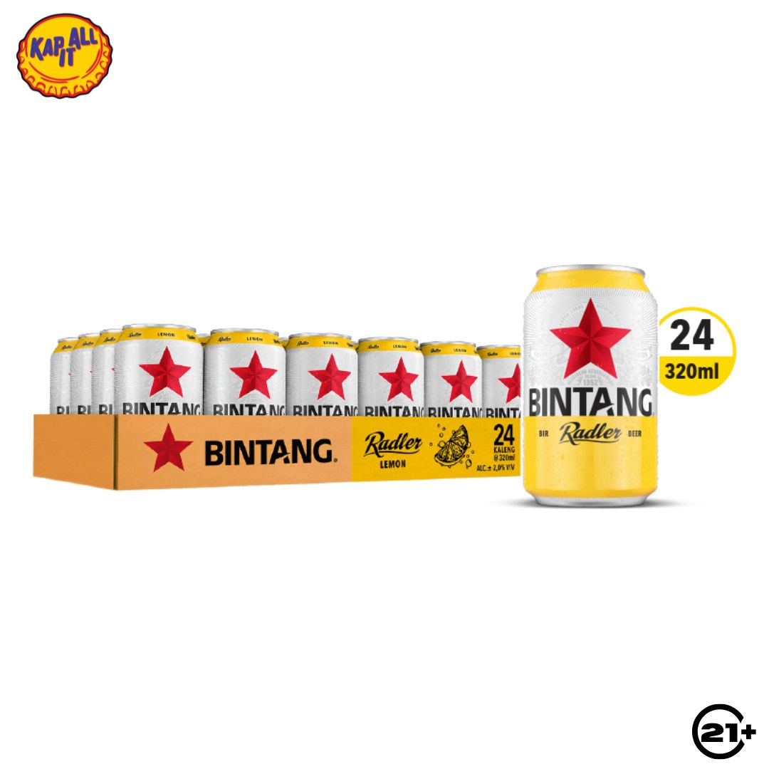 Bundles Bintang Radler Lemon Beer Can 320ml - 24 Cans