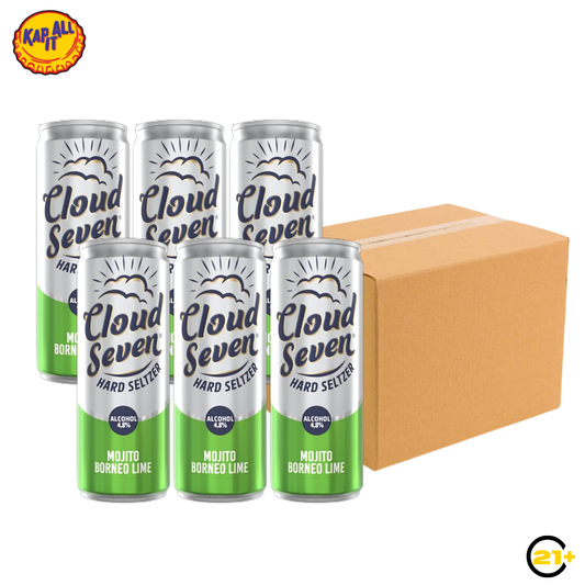 PAKET BEER CLOUD SEVEN MOJITO BORNEO LIME CAN 350ml - 1 DUS (24 CAN)
