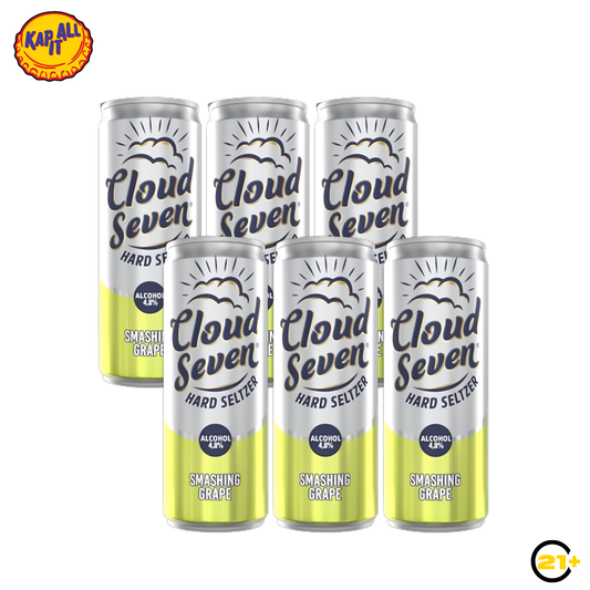 PAKET BEER CLOUD SEVEN SMASHING GRAPE CAN 350ml - 6 CAN