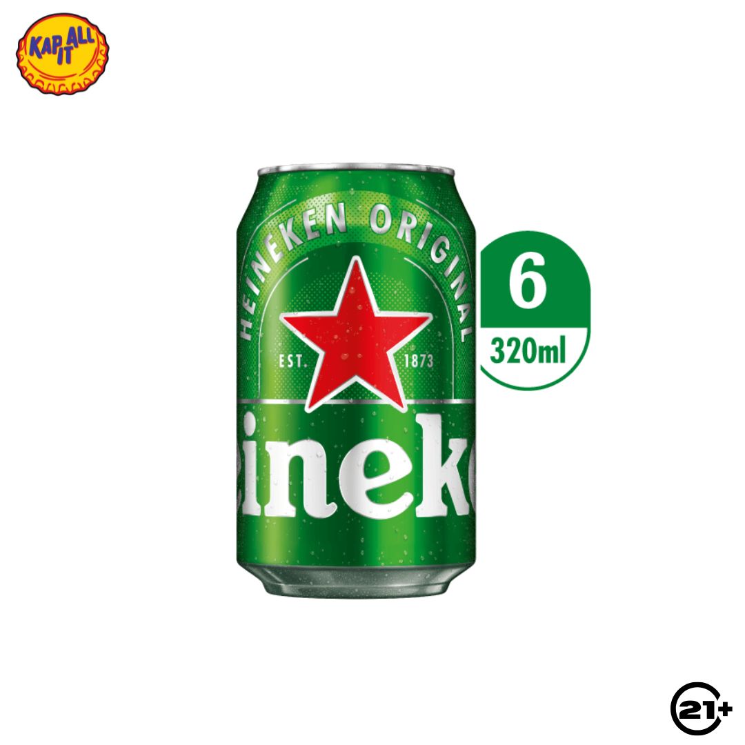Bundles Heineken Original Beer Can 320ml - 6 Cans
