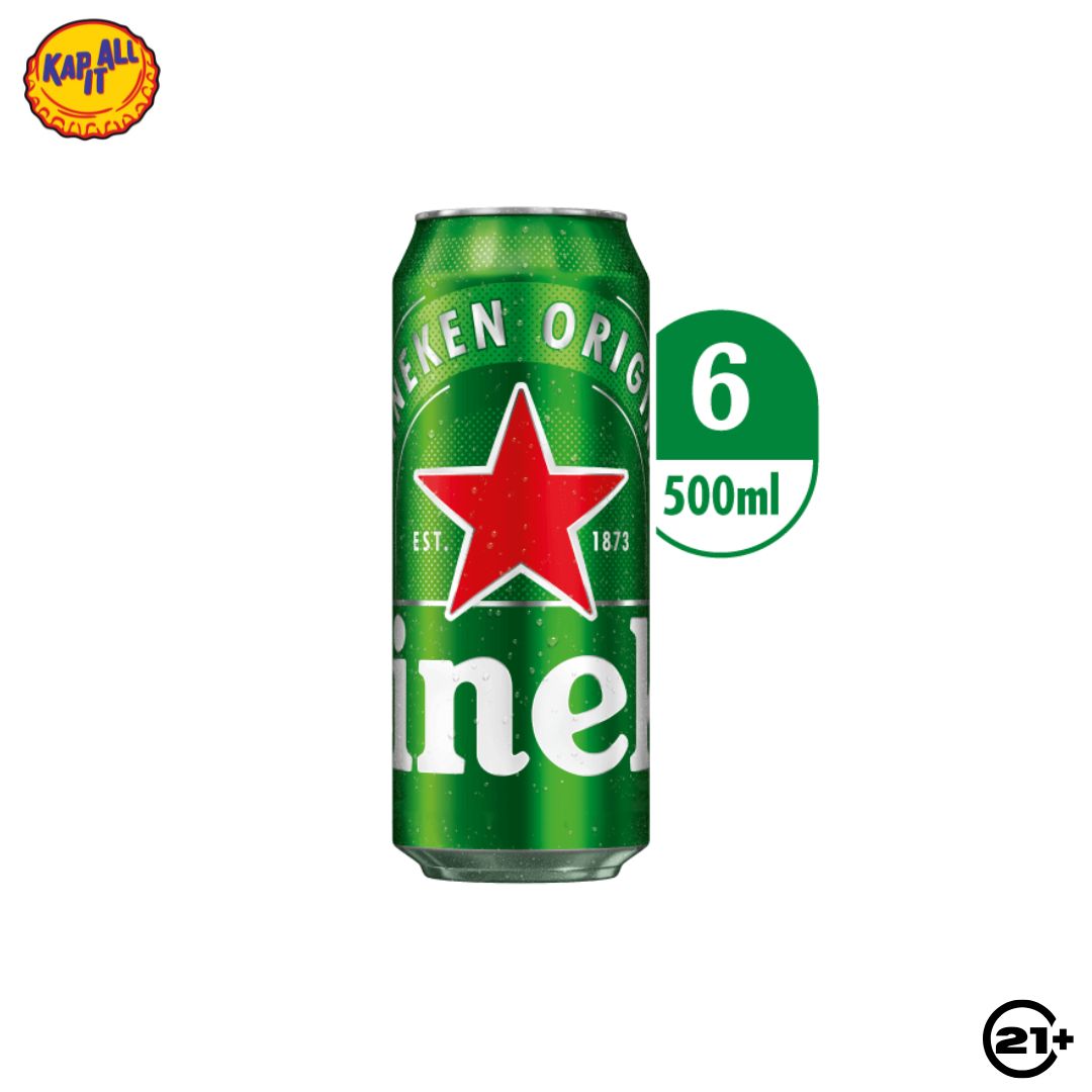 Bundles Heineken Original Beer Can 500ml - 6 Cans