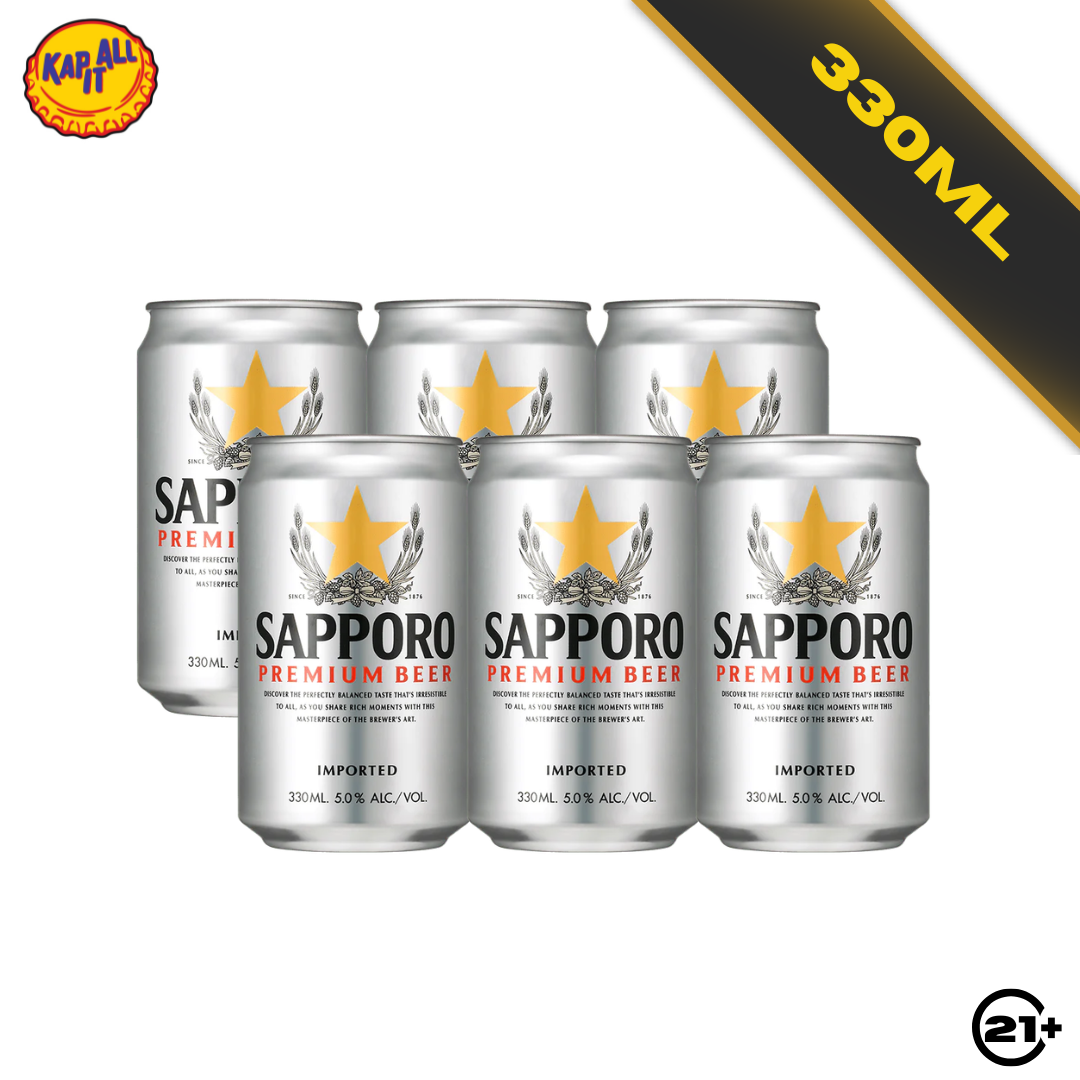 Paket Beer Sapporo Premium Can 330ml - 6 Can