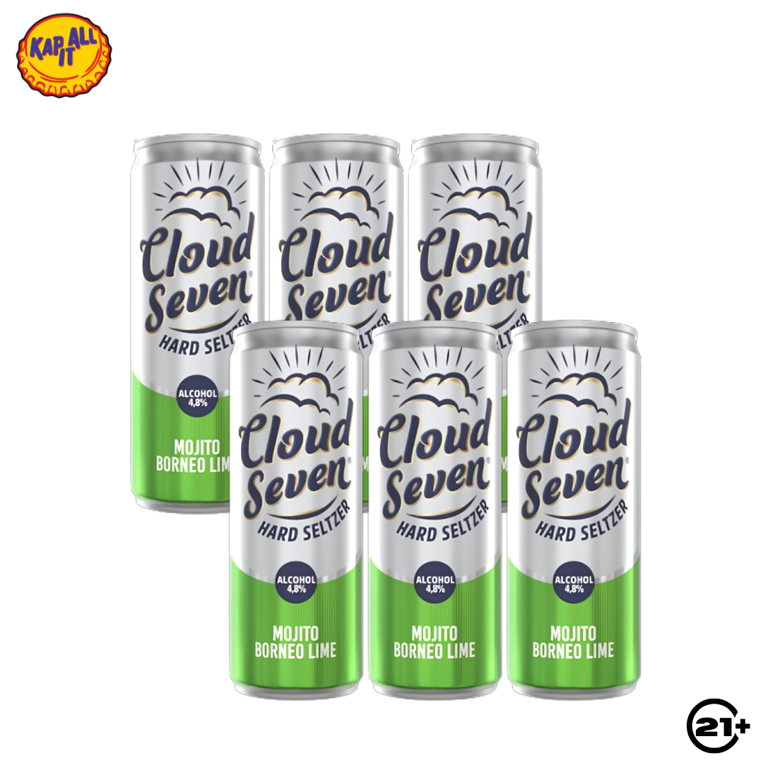 PAKET BEER CLOUD SEVEN MOJITO BORNEO LIME CAN 350ml - 6 CAN