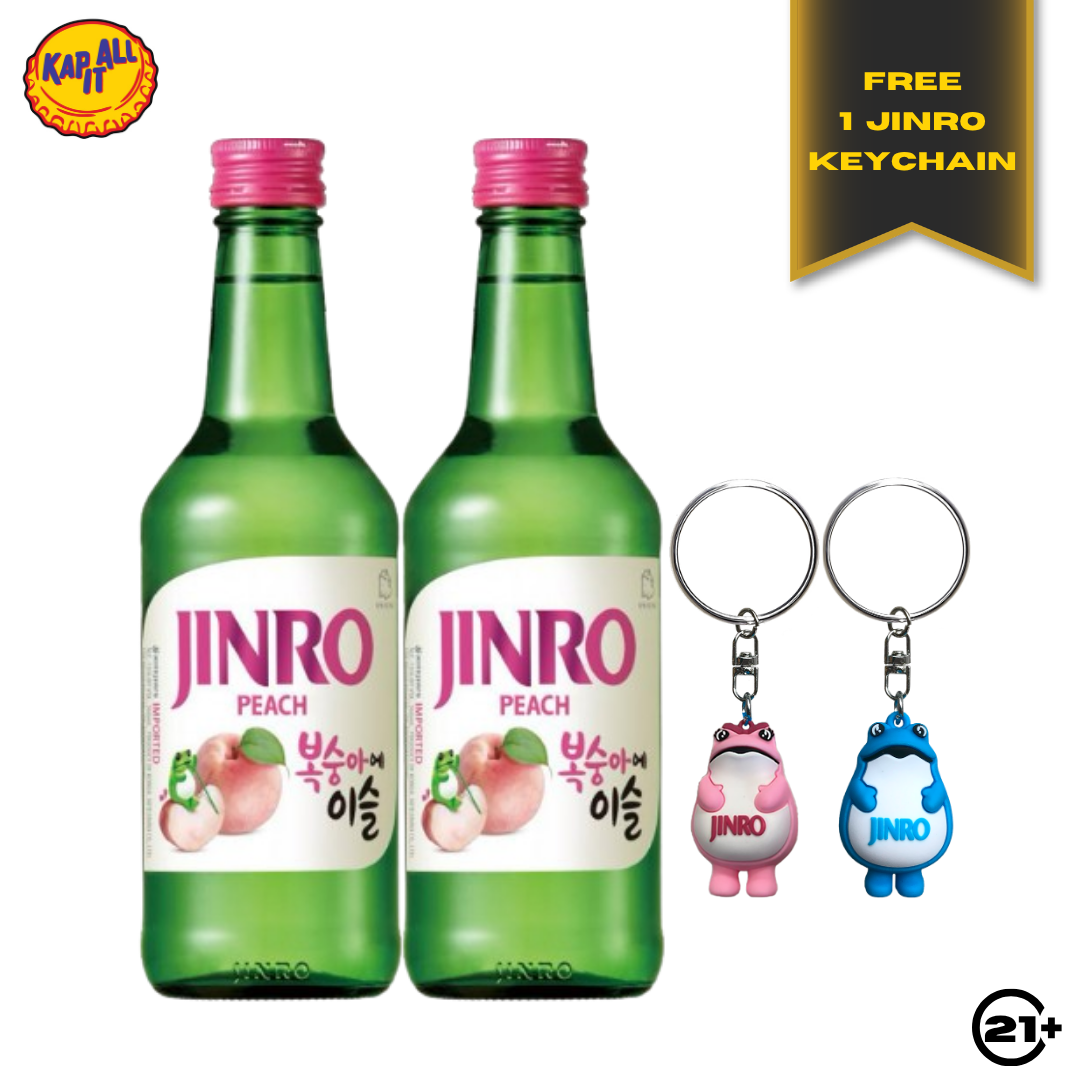 Twin Jinro Soju Peach 360ml - 2 Bottles