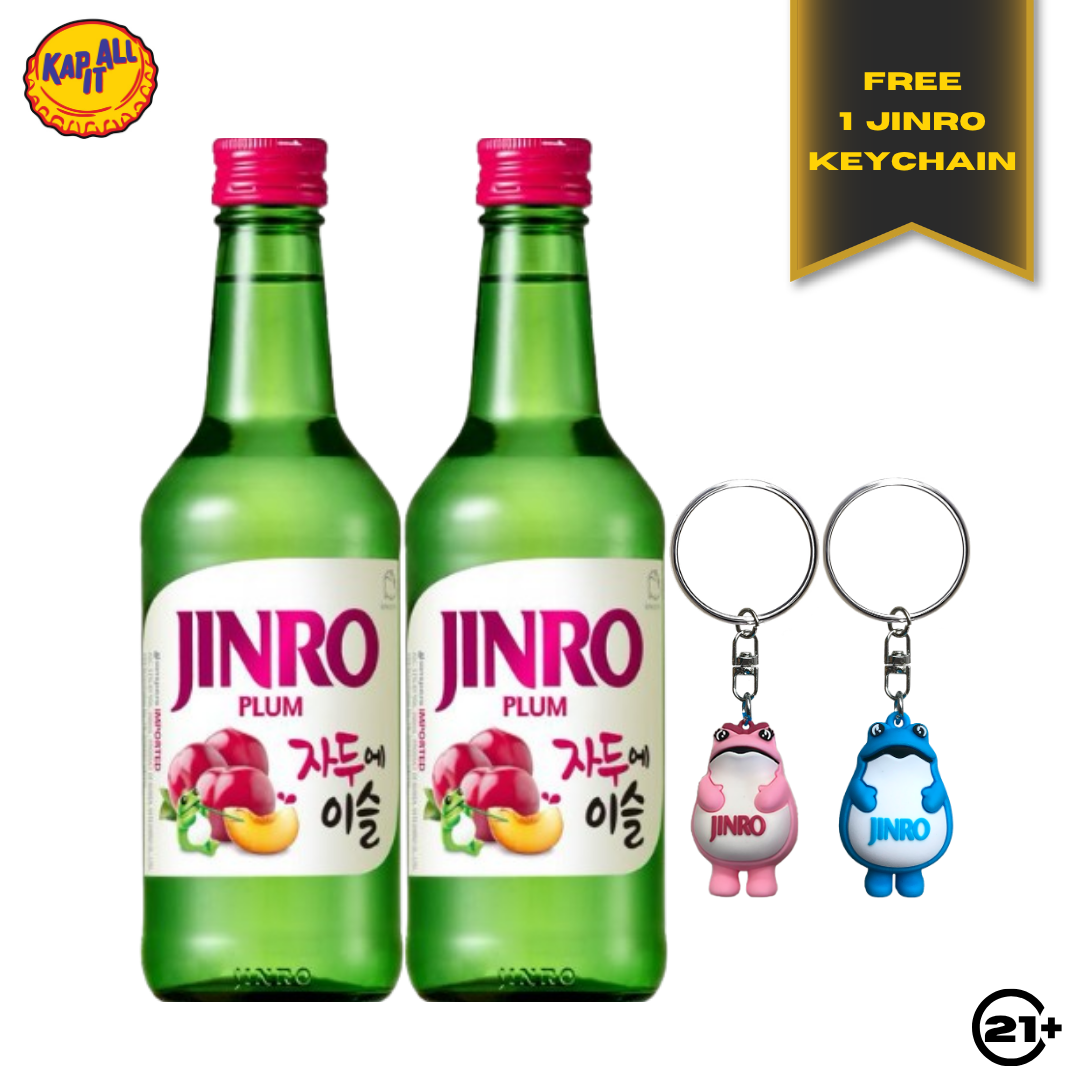 Twin Jinro Soju Plum 360ml - 2 Bottles