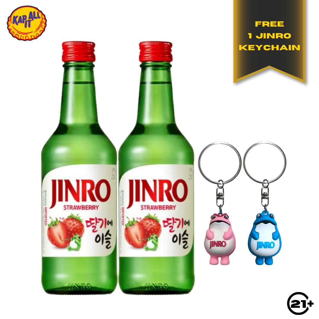 Twin Jinro Soju Strawberry 360ml - 2 Bottles