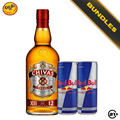 Bundles Chivas Regal 12 YO Blended Scotch Whisky 1L + Red Bull Energy Drink 250ml