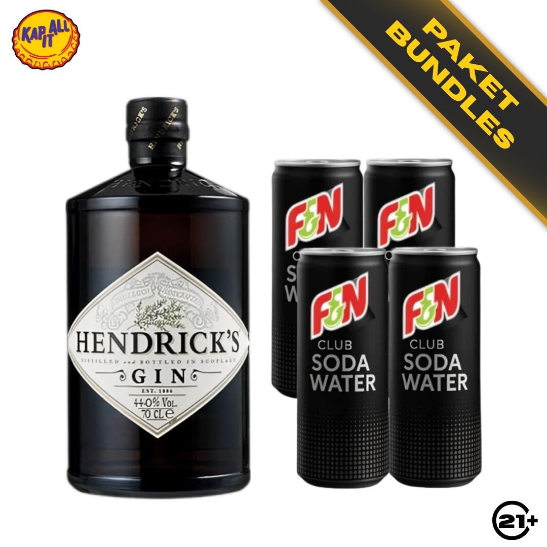 Clean Gin Set - Hendrick's Gin 700ml + F&N Club Soda Water 325ml