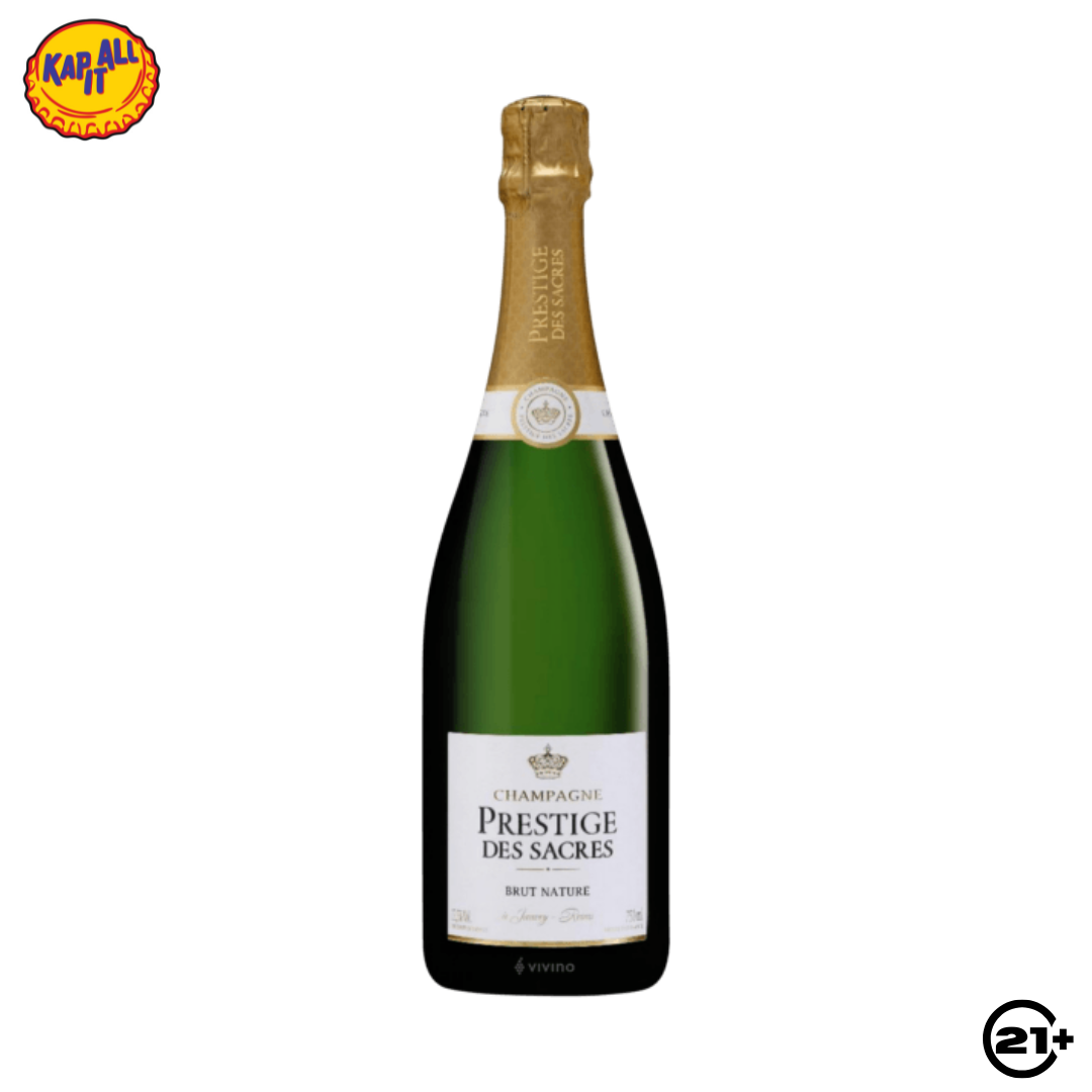 WINE CHAMPAGNE PRESTIGE DES SACRES BRUT NATURE 750ml