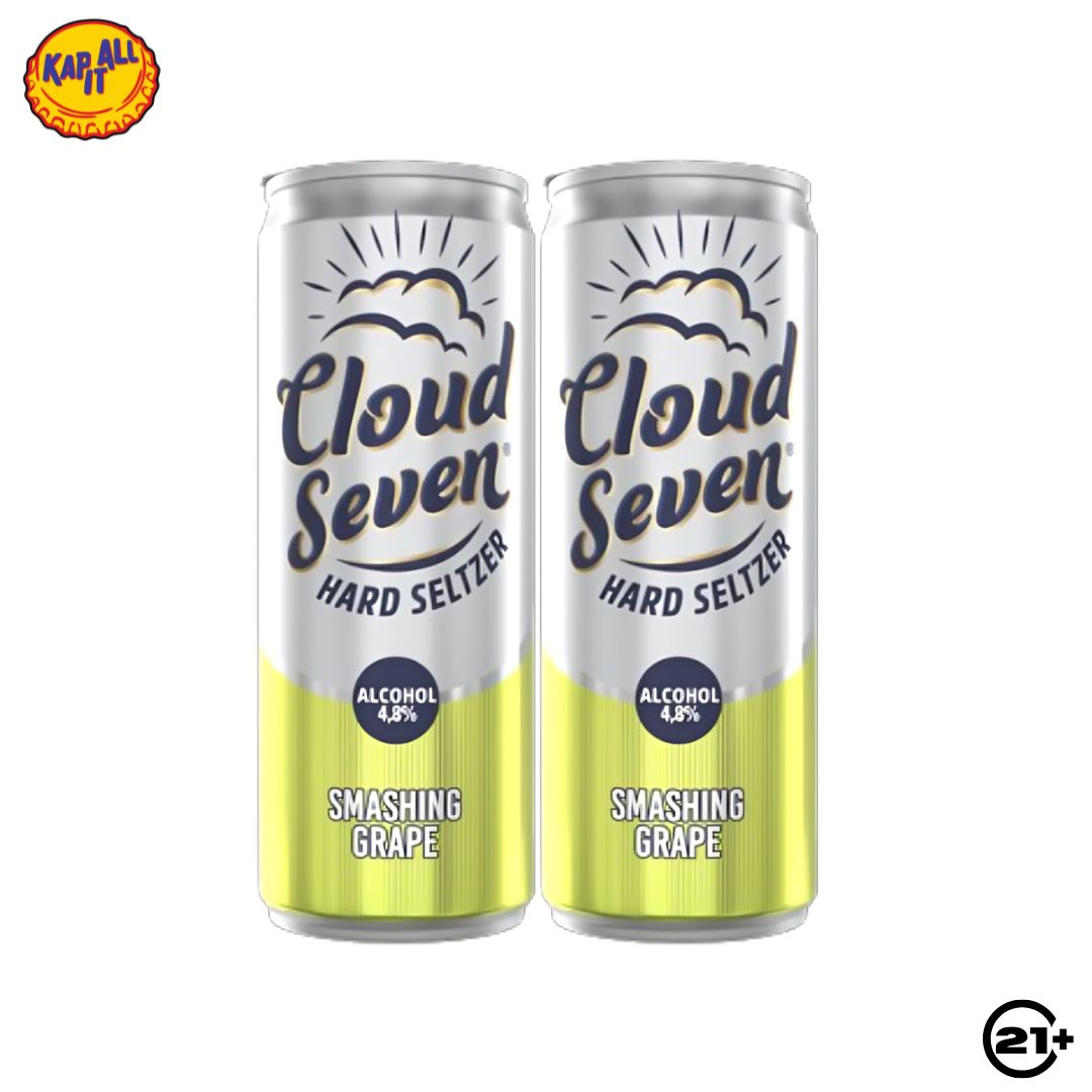 Twin Cloud Seven Smashing Grape Can 320ml - 2 Cans