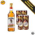 DARK RUM COFFEE MIX - 1 CAPTAIN MORGAN ORIGINAL SPICED GOLD 700ml +4 F&N COFFEE SODA 325ml
