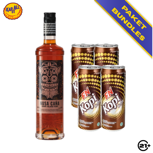 DARK RUM COFFEE MIX- 1 NUSA CANA DARK ISLAND RUM 700ml + 4 F&N COFFEE SODA 325ml