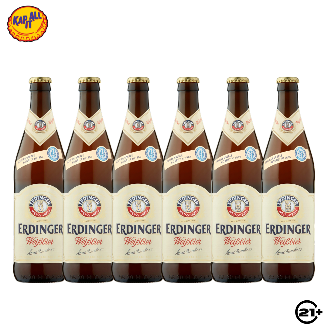 Bundles Erdinger Weissbier Beer Pint 500ml - 6 Bottles