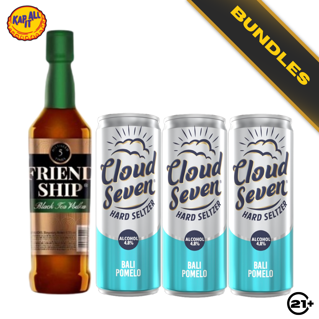 Bundles Friendship Black Tea Vodka 650ml + Cloud Seven Bali Pomelo Can 350ml
