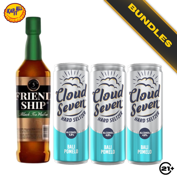 Bundles Friendship Black Tea Vodka 650ml + Cloud Seven Bali Pomelo Can 320ml