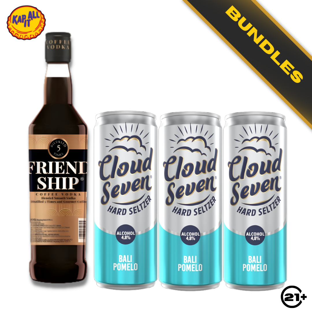 Bundles Friendship Coffee Vodka 650ml + Cloud Seven Bali Pomelo Can 350ml
