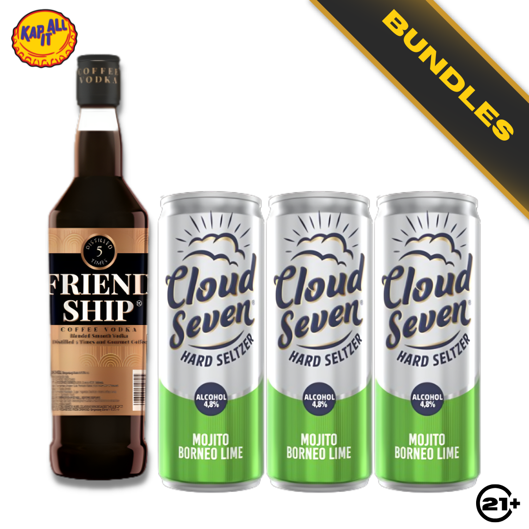 Bundles Friendship Coffee Vodka 650ml + Cloud Seven Mojito Borneo Lime Can 350ml