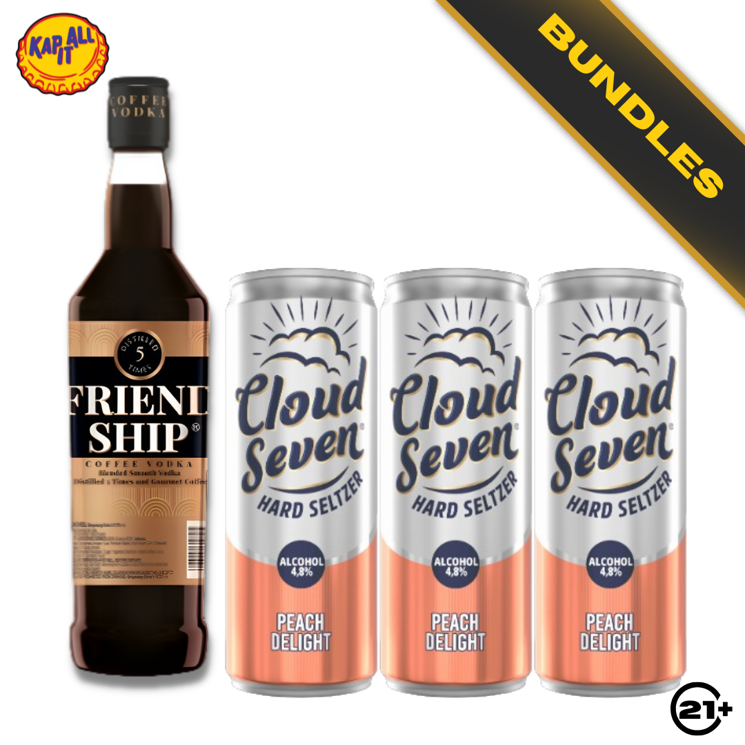 Bundles Friendship Coffee Vodka 650ml + Cloud Seven Peach Delight Can 350ml