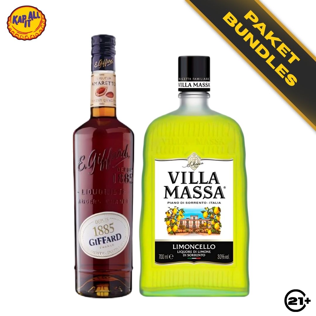 Amaretto Sour Kit - Villa Massa Limoncello 700ml + Giffard Amaretto 700ml