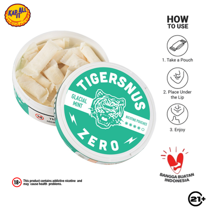 TIGERSNUS ZERO GLACIAL MINT - NICOTINE POUCH